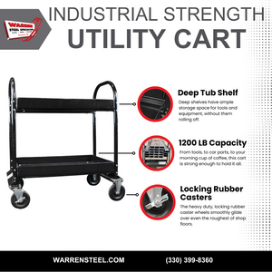 Industrial Strength Utility Cart | Heavy-Duty Metal