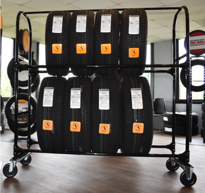 2 Tier Tire Storage Rack | Heavy-Duty Metal – Warren Steel