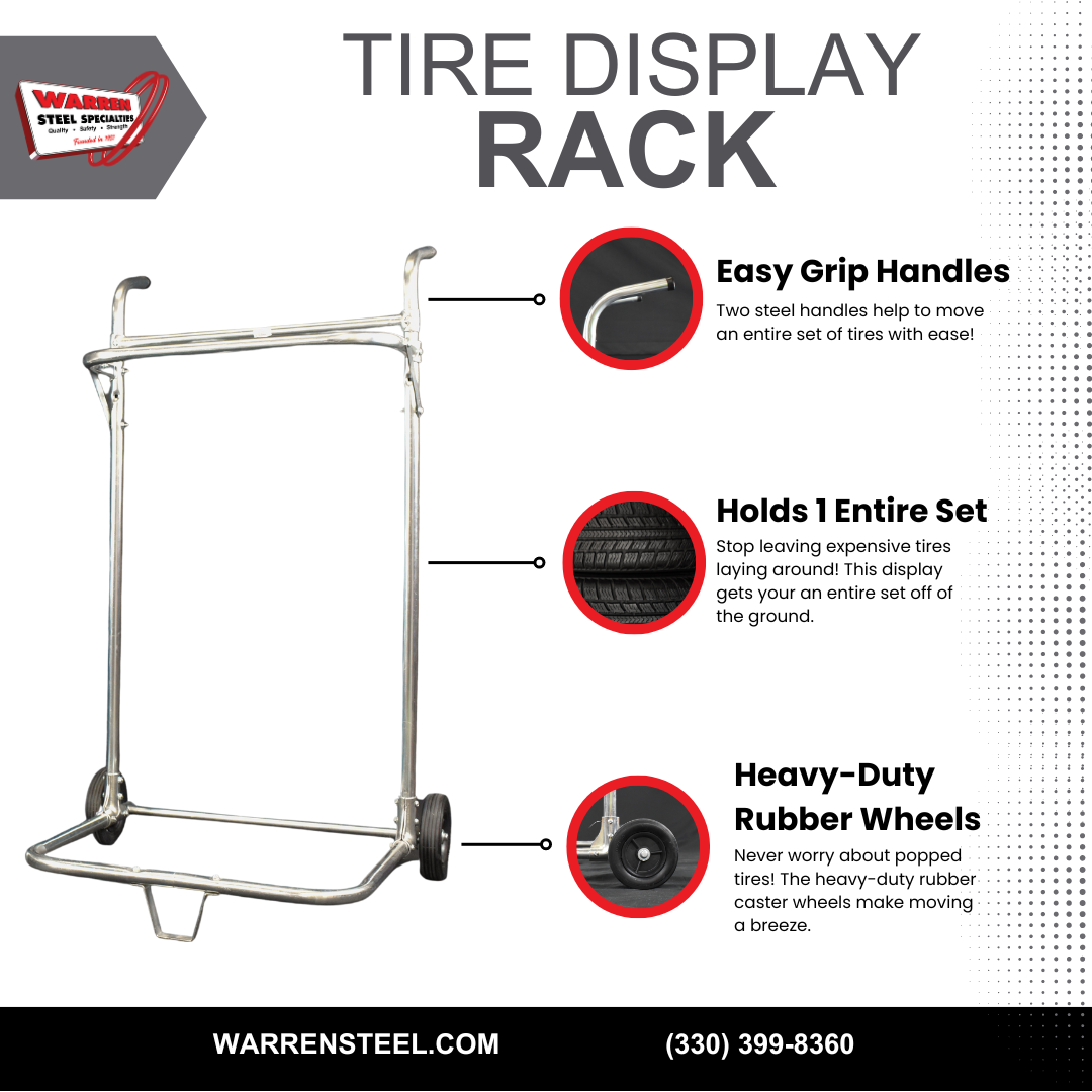 Tire Display Rack | Display Professionally – Warren Steel