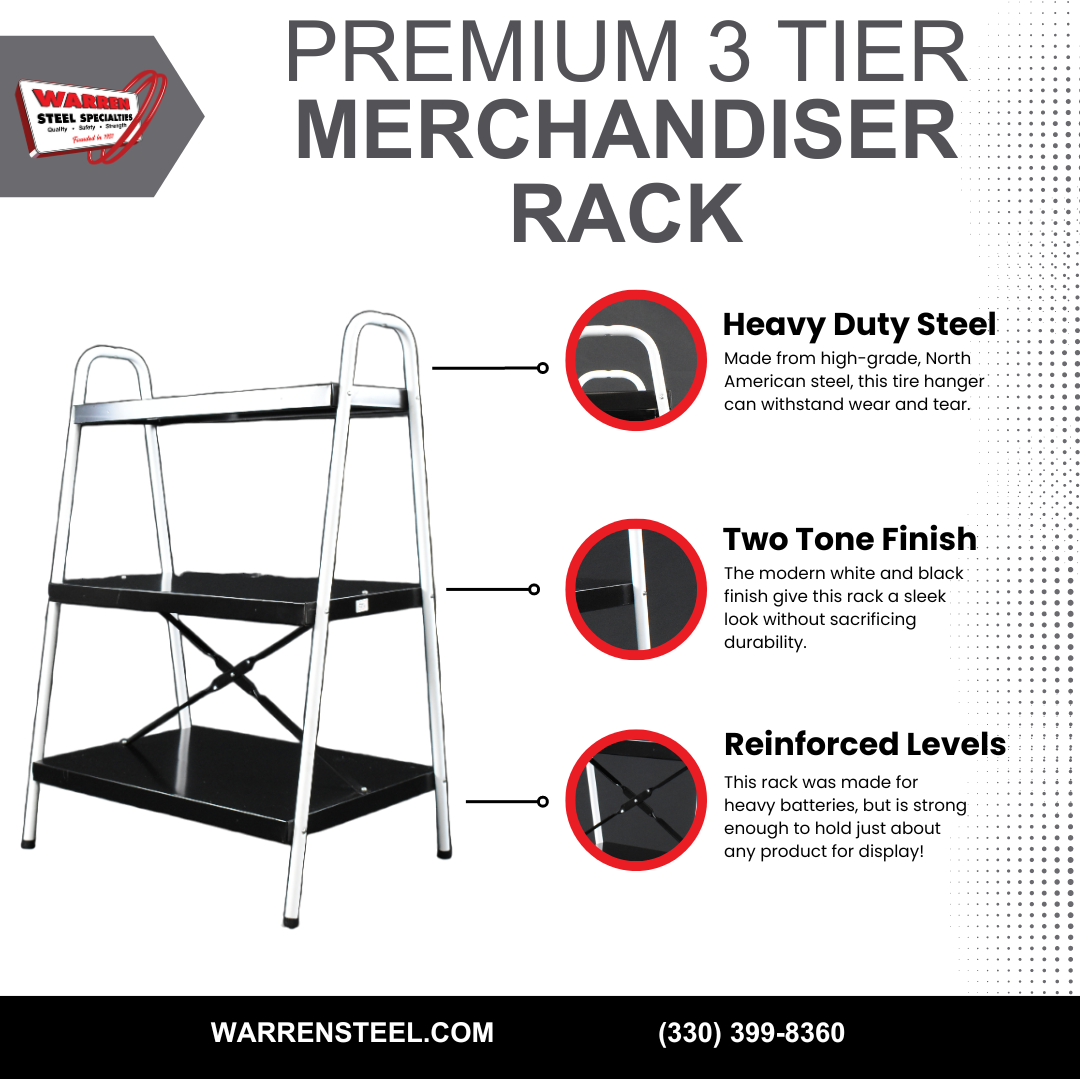 Premium 3 Tier Merchandiser Rack | Showcase Professionally – Warren Steel
